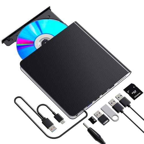 aelrsoch Lecteur Blu - Ray Externe Lecteur Blu - Ray Lecteur DVD/BD Lecture/écriture Lecteur Blu - Ray Portable USB 3.0 et Type - C DVD Burner Ultra HD Blu - Ray Burner pour Windows 7/8 / 10/11/MacOS