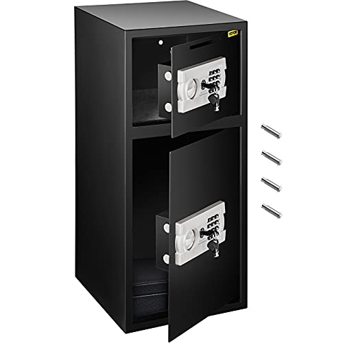 VEVOR Coffre-fort Numérique en Fer Fort A Double Porte, Coffre-fort pour la Maison 33 pouces, Coffre-fort à Bijoux Verrouillage Magnétique, pour Bureau Magasin Hôtel
