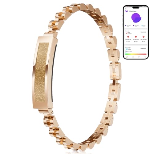 LIGE Bracelet Connecté pour Femmes Traqueur d'Activité Étanche 5 ATM avec Plusieurs Modes Sportifs Podometre SpO2 Fréquence Cardiaque Sommeil pour iOS et Android sans Écran Rose Acier Inoxydable