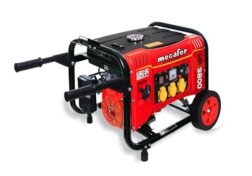 Mecafer 450138 MF3800 Groupe électrogène sur roues 3500 W Rouge