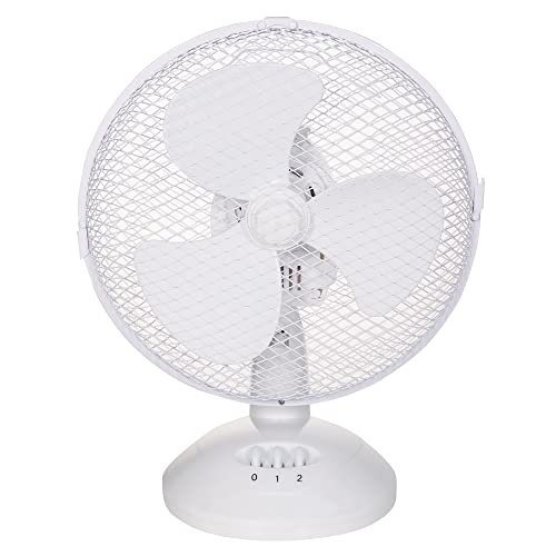Russell Hobbs Rhpdf0921 Ventilateur De Bureau Portable 22.9 Cm, 2 Vitesses, Oscillation Grand Angle, Fonctionnement Silencieux, La Chambre Ou Le Bureau
