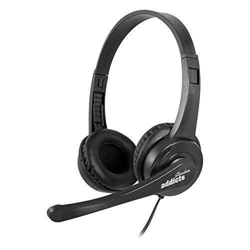 NGS VOX505USB Casque Estéréo avec Microphone, Connexion USB et Contrôle de Volume pour PC, Ordenateur Portable ou Videoconsole