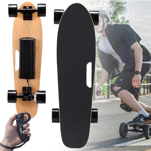 Skateboard électrique tout-terrain 350 W, moteur puissant, vitesse maximale 22 km/h, 3 vitesses, freinage fluide avec télécommande, longboard électrique pour adultes