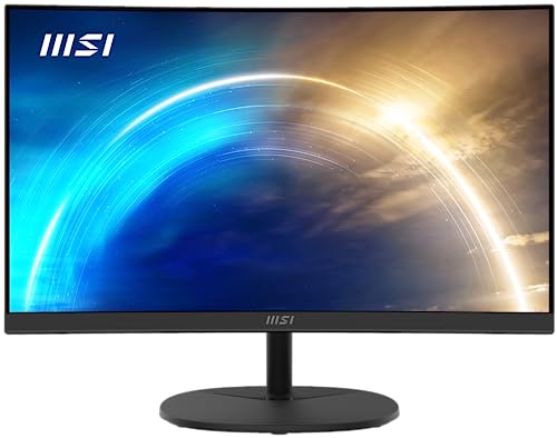 MSI Pro MP2412C Écran Bureautique 23.6" Full HD - Dalle VA 1500R, 1920x1080, 100Hz, Confort Oculaire, Montage VESA, Haut-Parleurs Intégrés, DisplayKit - HDMI 1.4b, DisplayPort 1.2a