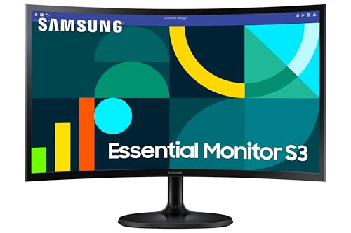 SAMSUNG S36GD Essential S24D364GAU Moniteur incurvé 24" avec Panneau VA, résolution Full HD, Temps de réponse 4 ms, taux de rafraîchissement 100 Hz, Eco Saving Plus, Flicker Free, Noir