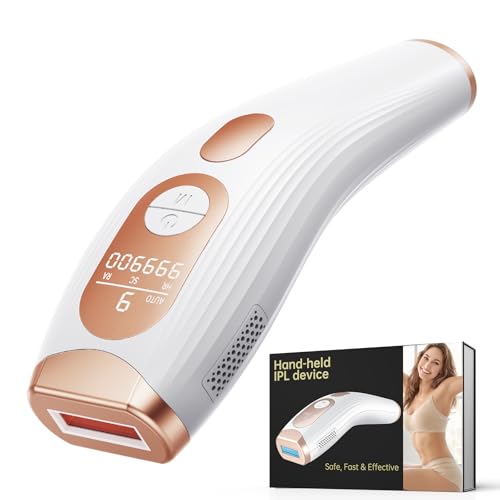 3 en 1 IPL Épilateur Lumière Pulsée, 9 Niveaux d'Energie Épilateur Laser pour Femme/Homme Visage Corps Bikini Aisselles Jambes - 999990 Flashes