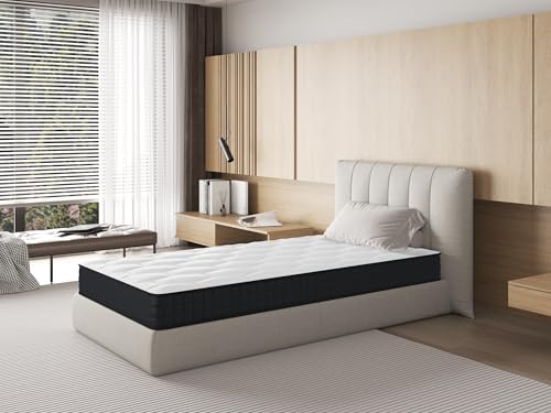 sinlikon Matelas 90x190CM,Epaisseur 14CM,Matelas Mousse 1 Personne,Moelleux et Respirant