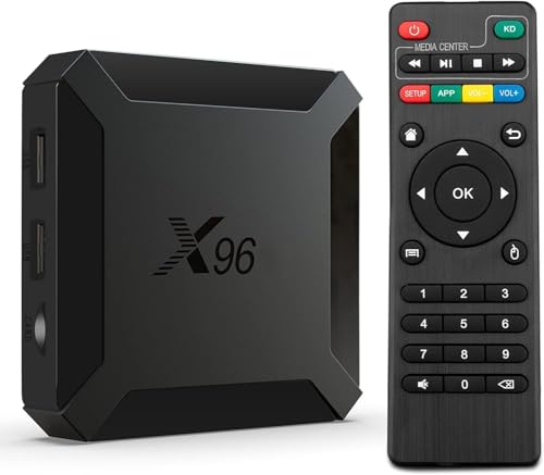 X96 TV Box Lecteur Multimédia de Diffusion en continu Smart Android 10.0, 1GO RAM 8GO ROM, boitier IPTV, WiFi, avec Allwinner H313, Prend en Charge 4K HD avec chipset Quad-Core, H256