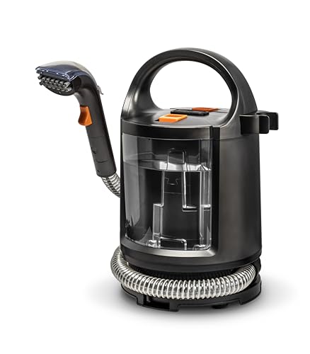 Shampouineuse 400W avec pulvérisateur - Nettoyeur textile à main avec réservoir, injecteur extracteur, détacheur laveur, aspire et nettoie canapés, tissus, moquettes, sièges auto, tapis, câble 5m