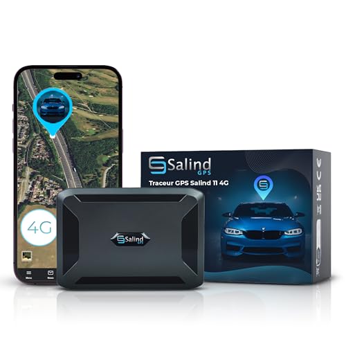 SALIND GPS - Salind 11 4G Tracker GPS pour Voitures, Motos, camions- Aimant intégré pour Un Placement Fixe et sécurisé- Longue durée de Vie de la Batterie- Tracker GPS avec Suivi en Temps réel