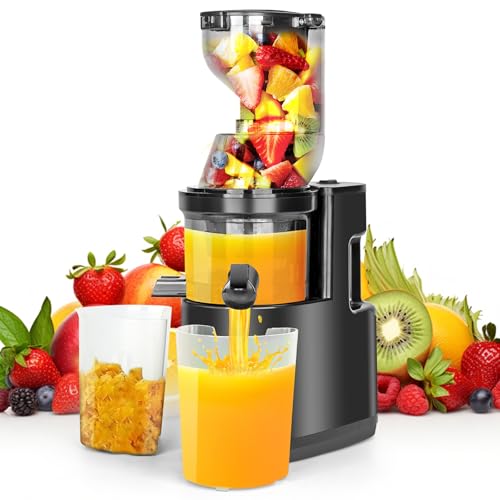Gaethra Extracteur de Jus 500W, Cntrifugeuse Extracteur de Jus avec Fonction Inverse, Juicer Machine 100% Sans BPA, Ouverture de 82MM et Juicer Machine 1,2L, Compatible Lave-Vaisselle