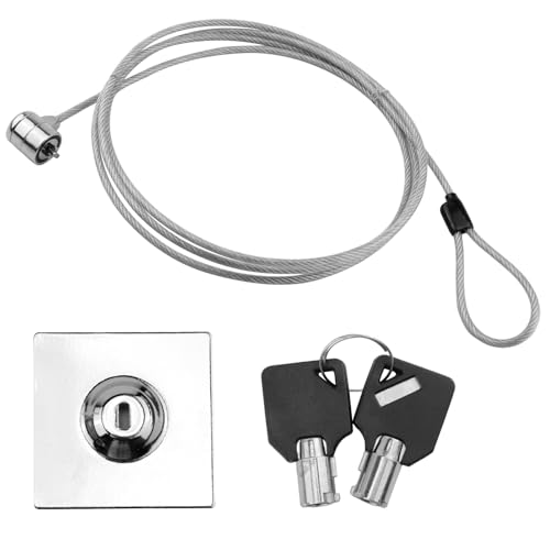 Câble Antivol à Clé avec 2 Clés pour PC, Ordinateur Portable, Smartphone et Tablette,Câble Antivol PC Portable Câble de Sécurité,Serrure de Sécurité en Alliage de Zinc et Câble en Acier Inoxydable