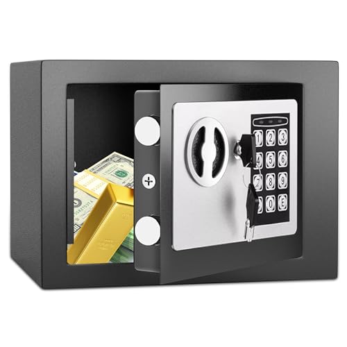 6.6l Coffre-Fort en Acier Numérique Sécurité Électronique Home Office Cash Safe 2 Clés