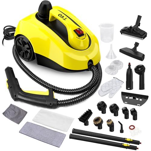 TVD Nettoyeur Vapeur,Multi-usage Nettoyant Vapeur,nettoyeur vapeur pour Canapé Avec 26 Accessoires Pour Taches sur Vitres,lit,Matelas,Tapis,Voiture,Cuisines- 5 mètres de Câble