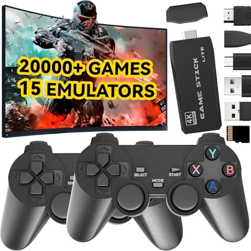 Console de Jeux Rétro, Console Retro Gaming 21.000+ Jeux Classiques, 2 Manettes sans Fil, Plug & Play HDMI, Mini Arcade pour Famille et Adultes (Édition Top)