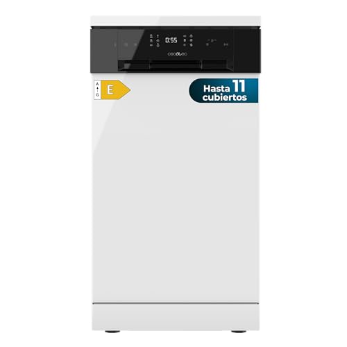 Cecotec Lave-vaisselle Indépendant de 45 cm Bolero Aguazero 4201 E. 11 Couverts, 6 Programmes avec Dual Zone Wash, Départ Différé et AquaStop Électronique