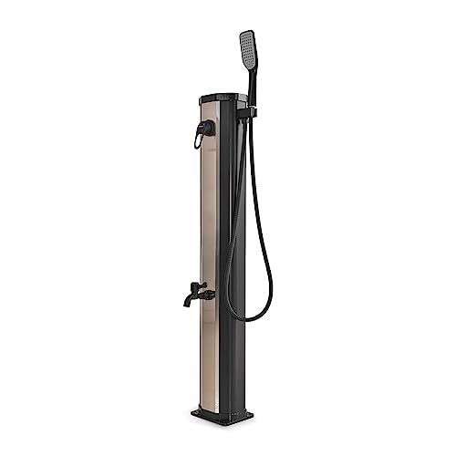 FRANKYSTAR Tanaga 20 - Douche solaire basse de jardin 20 l avec douche et robinet de lavabo