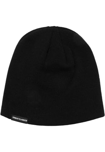 Urban Classics Mixte Basic Beanie pour Homme et Femme Bonnet d Hiver Tricot 100 Polyacryl au Ski ou en Ville, Noir (7), Taille unique EU