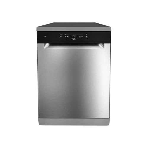 Whirlpool Lave vaisselle 60 cm WFC3C34X, Autoportant, Acier inoxydable, Gris, Noir