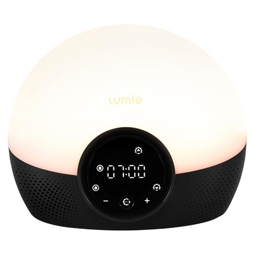 Lumie Bodyclock Glow 150 Réveil avec lumière Simulation de lever et coucher de soleil progressifs Lumière réglable 10 sons Nude, Noir