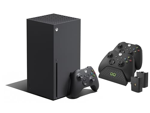 Xbox Series X + Venom Double station de chargement avec 2 batteries rechargeables - Noir Series X & S One