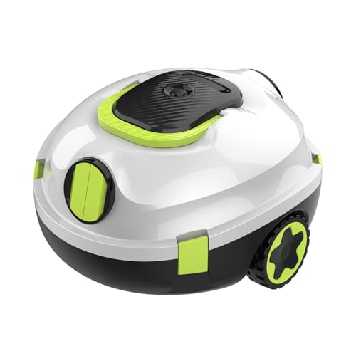 MEDOXA Robot Nettoyeur de Piscine sans Fil, aspirateur de Piscine Automatique, 90 Minutes d'autonomie, stationnement Automatique, léger, Puissant Robot pour Piscine Hors-Sol/enterrée jusqu'à 110 ㎡