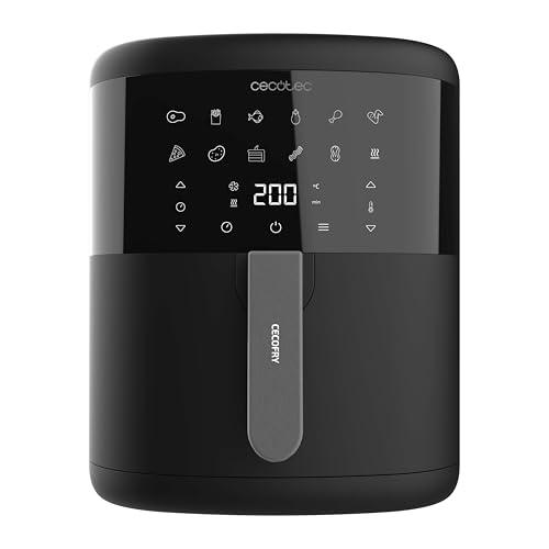 Cecotec Friteuse sans Huile 6 L Cecofry Bombastik 6000. Air Fryer de 1700 W, Technologie PerfectCook, Régulation de la Température et du Temps, Commande Tactile, 12 Modes, Minuterie 60 min