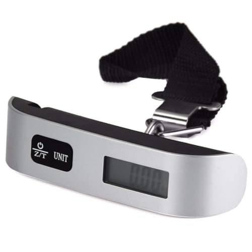 PARENCE.- Balance à Bagages Numérique – Pèse-Bagage Électronique Portable Jusqu'à 50kg – Compacte, Légère, Écran LCD – Idéal pour Avion, Voyage, Valises et Bagages Cabine