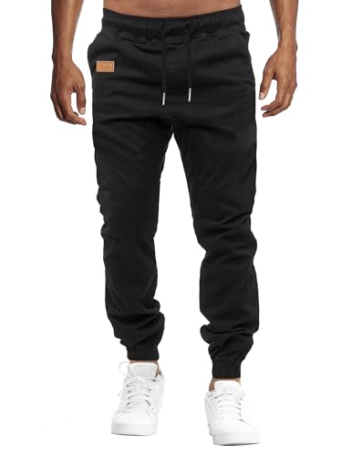 VMSUCIJ Homme Pantalon Cargo Sport Jogging Pantalons Multi Poches Ceinture Élastique Casual Pantalon de Travail,Noir 01,L