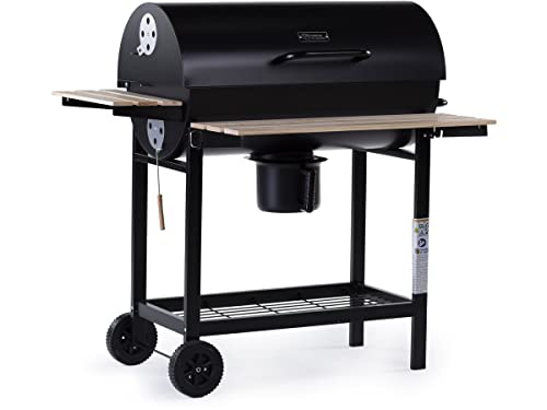 Barbecue charbon de bois "King" - 95 x 63 x 105 cm - Noir