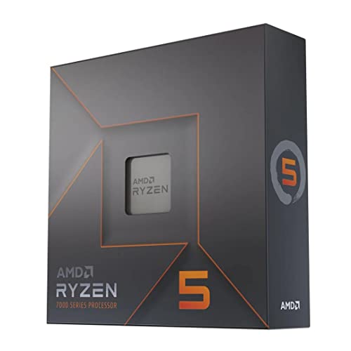 AMD Ryzen 5 7600X Processeur (Integrated Radeon Graphique Intégré, 6 Coeurs/12 Threads, 105W TDP, Socket AM5, Cache 38MB, jusqu'à 5,3 Ghz Fréquence Boost, Pas de Ventilateur)
