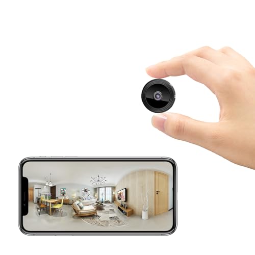 Mini Camera Espion sans Fil Invisible 1080P Caméra de Surveillance WiFi Interieur/extérieur sans Fil Micro Caméra Espion a Distance Discrete Enregistreur Spy Cam Cachée avec Détection de Mouvement