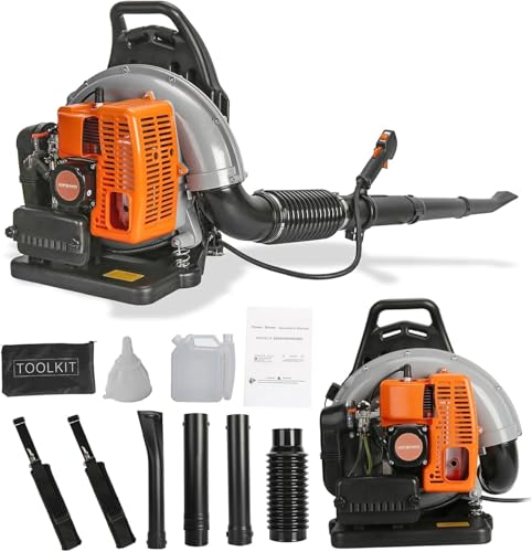 Souffleur à Essence 65 CC, Temps 3,6 CV, souffleur de Jardin, 1 Set souffleuse à Feuilles 2 Temps Moteur souffleuse à Neige Haute résistance pour l'extérieur