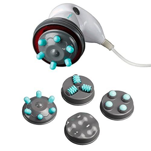 ARDES - Appareil de massage professionnel anti-cellulite avec chauffage infrarouge pour le fessier et les jambes avec 4 accessoires interchangeables et une pochette de voyage Modèle ARM240N