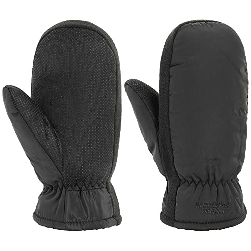 Lipodo Moufles avec Peluche Femme/Homme - paire de gants pour femme homme doublure automne-hiver Hiver - M noir