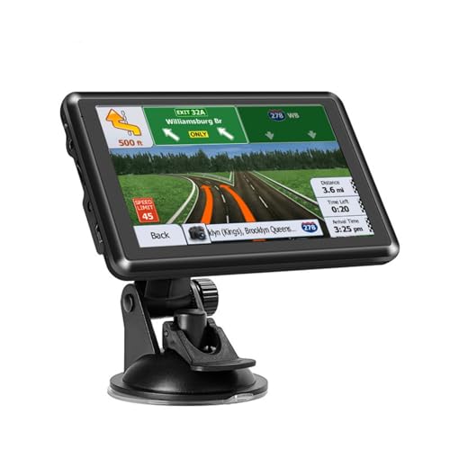 Navigateur GPS, écran tactile de 12,7 cm pour voiture, camion, camping-car, avec informations de trafic, carte de l'Europe 2025, mises à jour gratuites à vie, guide de direction vocale réelle, alerte