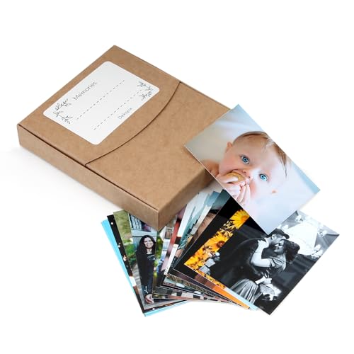 Dekopix Impression Mini Photo, Tirages Petites Photos en ligne. Coffret-Album + Petites Photographies au format 5x7,5, 7,5x10 cm. Cadeau personnalisé original avec photo (5x7,5 cm, 20 Photos)