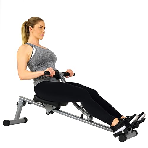 Sunny Health & Fitness Rameur à résistance réglable SF-RW1205 avec écran numérique