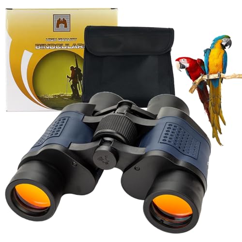 HQILRRA Jumelles 60X60, Jumelles Haute Puissance, Télescope Puissant avec BAK4, Perspective de Vision Nocturne pour l’Observation des Oiseaux Adultes, Voyages en Plein air, Chasse
