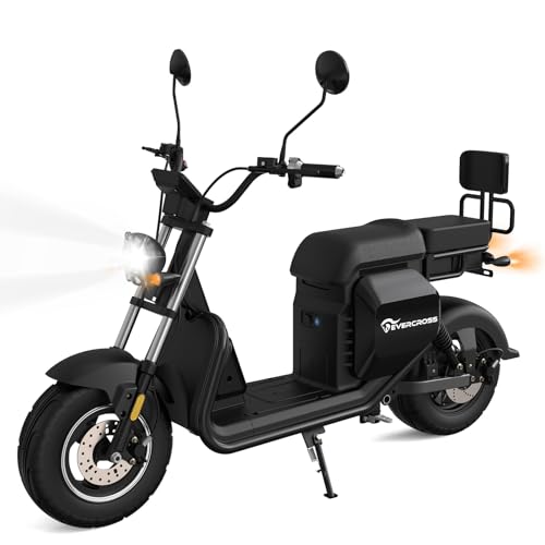 EVERCROSS 702 Moto Électrique Adulte, Motocross Électrique avec Moteur 2000W, 3 Modes de Vitesse 25/35/45` KMH, Autonomie 85 KM,60V/30Ah Moto de Cross Électrique, CrossBike Électrique pour Adulte