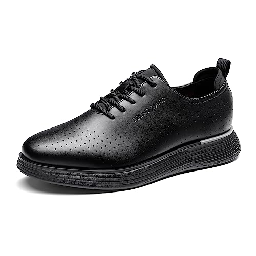 Bruno Marc Chaussures Homme Ville Décontractées et Respirantes Chaussures Habillées pour Homme Confortable,Size 44.5,Noir,SBOX2318M