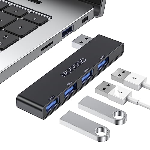 Hub USB pour Ordinateur Portable, MOGOOD USB Hub 3.0 USB Splitter Ultra Slim Data Hub USB [Charge Non Pris en Charge] Station Adaptateur de Port Multi Type A pour Ordinateur Portable, PC Window