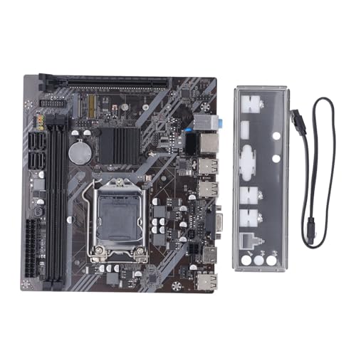 Carte Mère de Jeu, Carte Mère de Jeu Double Canal DDR3 H61 S avec Emplacement M.2, Carte Réseau 100 Mbps, Carte Mère PC pour Processeur LGA 1155