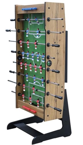 Leomark Baby-Foot SpaceFlex : Pliant et Compact pour Le Plaisir du Football à Domicile 140 x 72 x 86 cm Accessoires Inclus Jeu de Football, Table pour Enfants, Adultes