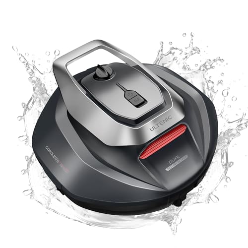 Ultenic Robot Piscine Pooleco 10, Aspirateur Piscine sans Fil 90min et 2,5 litres, Auto-Parking, Entretien Facile, pour Toutes Les Formes et Surfaces de Piscines Hors Sol ou Enterrées Jusqu’à 80㎡