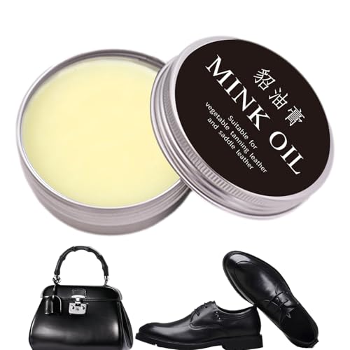 Huile Cuir Conditioner Baume pour Cuir,Crème de Protection pour Cuir Cuir Baume Soin Cuir Nettoyant Chaussures Vison Huile Reconditionnant Crème Reconditionnante Pour Bottes Sacs Furniture, Chaussures
