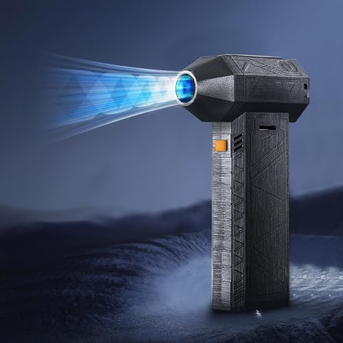 Dpofirs Souffleur à Neige à Jet Sec, Souffleuse à Neige 130 000 TR/Min à Haute Vitesse, Turboventilateur Puissant Moteur sans Balais, Souffleur à Main sans Fil pour Le Nettoyage de