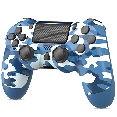 YCCSKY Manette pour PS-4, Contrôleur sans Fil pour P-4, Fonctions Audio à Double Vibration/Pavé Tactile/Gyroscope à 6 Axes Contrôleur Gamepad Mannette de Jeu Compatible avec Console PS-4/Slim/PC/Pro