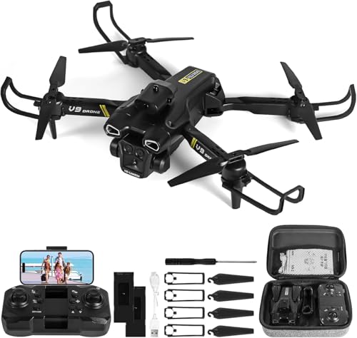 Drone pour Enfant avec Caméra 720P HD, Drone Quadricoptère FPV WiFi Télécommandé, Mode sans Tête, Maintien d'Altitude, 360°Flips, Cadeau et Jouet pour Enfant ou Débutant, Noël sale manger décoration
