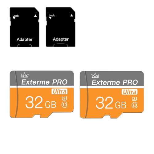 talebasic 32GB Micro SD Card Class 10 Memory Card with SD Adapter Fast Speed TF Card for Tablet/Mobile Phone/Camera/Car Audio/Game Console(2 Pcs 32GB)